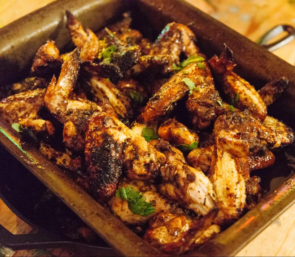 Delicious red stripe chicken wings, made using our delicious Jamaican Jerk Seasoning